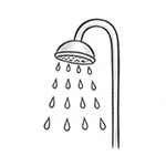 区画専用シャワー完備